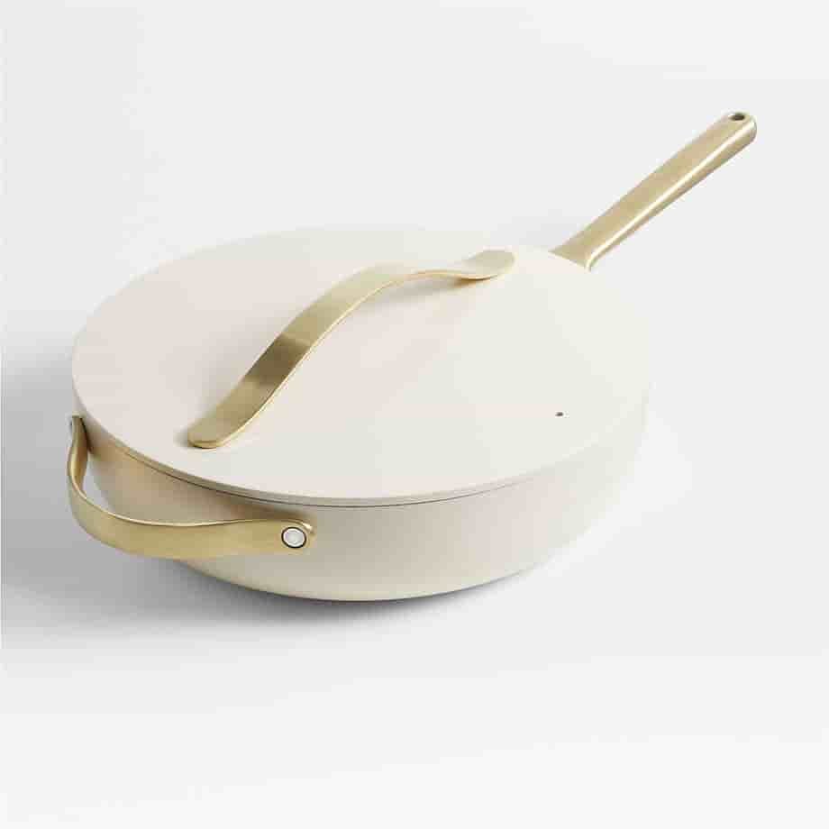 Home Cream Super Non-Stick Ceramic Saute Pan