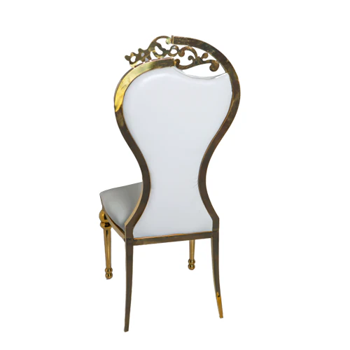 Shaped back Gold Stainless steel Belle Chairs