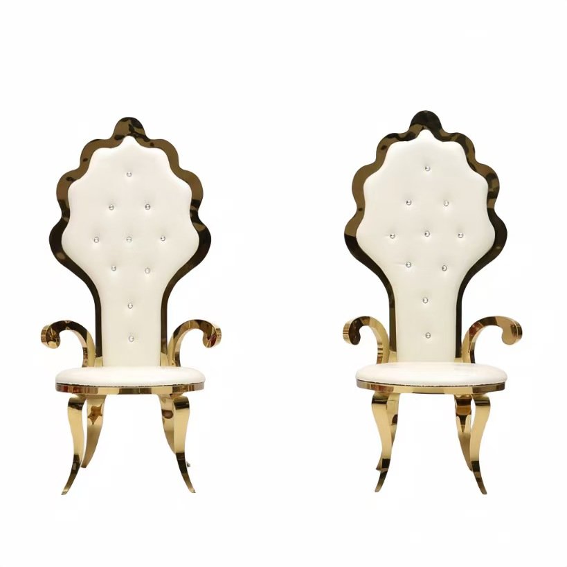 Bride and Groom Wedding Dining Chair with Armrest