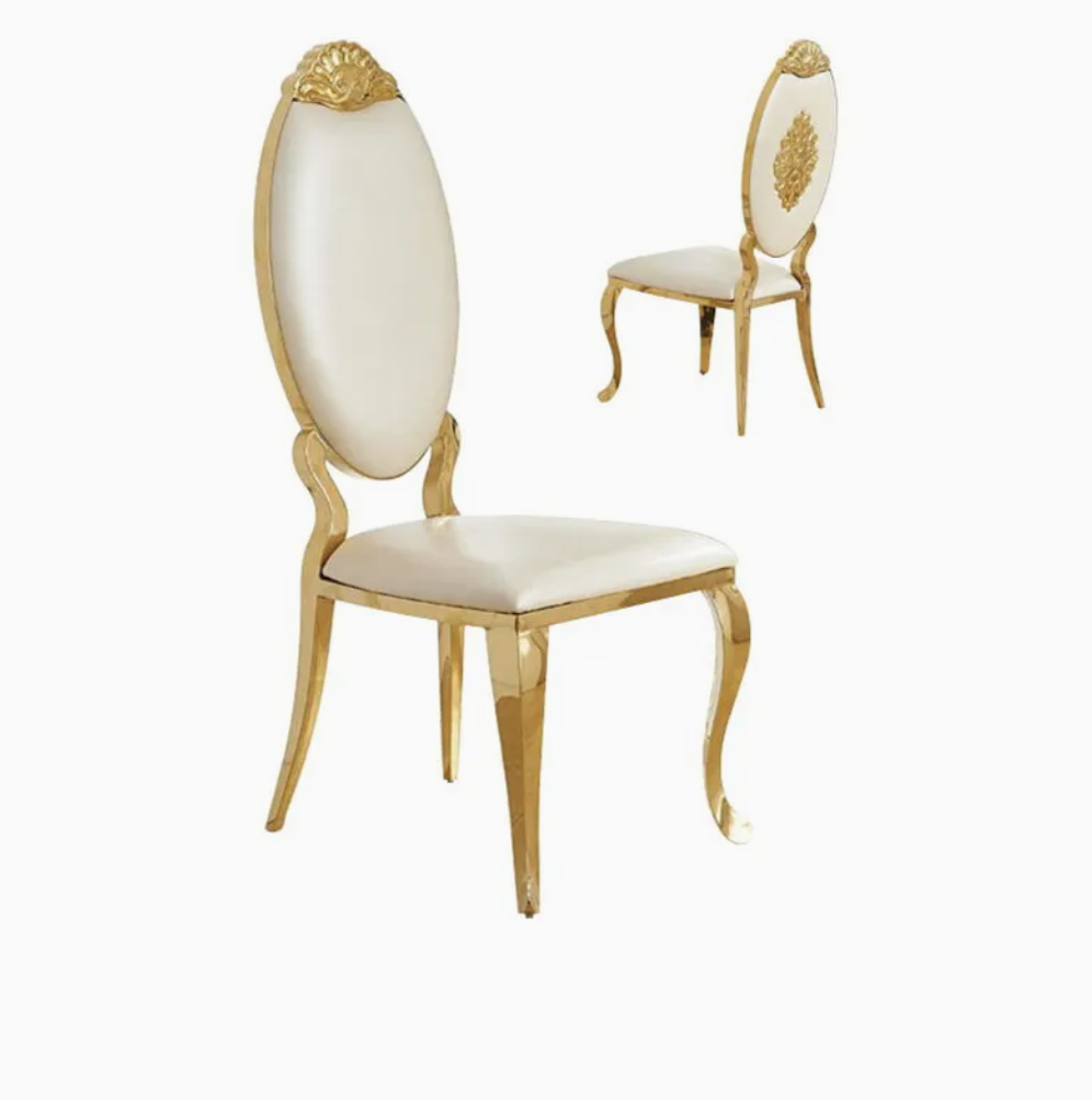 Modern Restaurant Furniture Hotel Hall Living Room Stainless Steel Dining Wedding Chair and Table for Banquet Party Chiavari Event Party