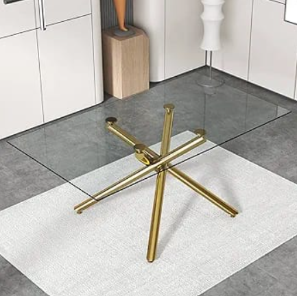 Glass dining table for 6-8 Seater