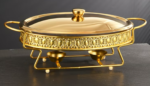 3.0/4.0L Luxury Gold/Silver Egg Shape Buffet Food Warmer Chafing Dish - Image 5