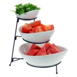 3-Tier Bowl Set With Black Stand - Image 2