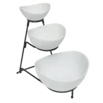 3-Tier Bowl Set With Black Stand - Image 4