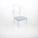 Phoenix Chair -Resin – Clear with cushions