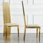 Gold High Back Wedding & Dinning Stainless Steel Chair