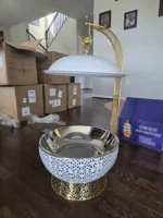 Luxury Round Chafing Dish with Hanging Lid 8Lt - Image 2