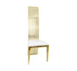Gold High Back Wedding & Dinning Stainless Steel Chair - Image 6