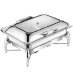 Luxury Hydraulic Rectangular Chafing Dish - Gold/Silver - Image 3