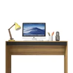 Exotic Designs Recta Office Desk - Brown Oak & Black