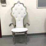 Bride and Groom Wedding Dining Chair with Armrest - Image 3