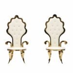 Bride and Groom Wedding Dining Chair with Armrest