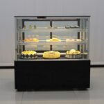 Black Patisserie Showcase Cake Display Refrigerator For Sale - Image 2