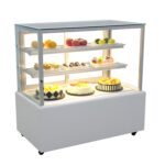 White Patisserie Showcase Cake Display Refrigerator For Sale - Image 3