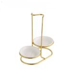 Generic Gold & Silver Double Spoon Rest Stainless Steel Strainer Kitchen Tool Set - Image 8