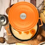 Lava Round Casserole 28cm - Matt Orange – 6.7L - Image 3