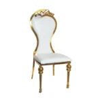 Shaped back Gold Stainless steel Belle Chairs