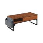 Exotic Designs Modern Wooden Coffee Table Oak - Image 2