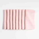 Marin Spring Pink Natural Knitted Linen Napkins Set of 8