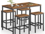Bar Chairs Table Set Dining Stools Desk Kitchen dinner Dinette Set