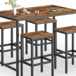 Bar Chairs Table Set Dining Stools Desk Kitchen dinner Dinette Set