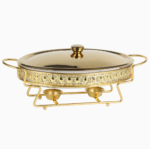 3.0/4.0L Luxury Gold/Silver Egg Shape Buffet Food Warmer Chafing Dish - Image 6
