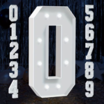 Floor Stand Numbers LED Light-Up Digital Marquee Frame  91.44cm - Image 6