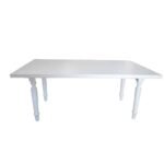 White/Black Kiddies Rectangular Wooden Table 1.5m For Sale