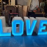 Large Wooden Floor stand  Light Up Letters, Complete A-Z