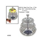 DISPLAY STAND S/STEEL - 3 TIER (31 CM HIGH)