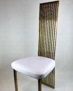 Gold High Back Wedding & Dinning Stainless Steel Chair - Image 5