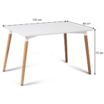 5 In 1 Nordic Design Rectangular Dining Table and Chairs Set - Image 3