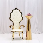 Bride and Groom Wedding Dining Chair with Armrest - Image 4