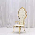 Bride and Groom Wedding Dining Chair with Armrest - Image 8