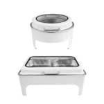 White/Black Rectangular FlatTop chaffing dish 11L - Image 7