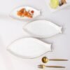 Luxury Gold Rim Fish Plate Kitchen Ceramic Dinner Plate For Sale