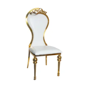 Shaped back Gold Stainless steel Belle Chairs