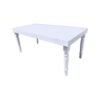 White Rectangular Wooden Gloss Tables 2.4 x1.2 meters 10 seater